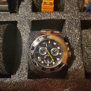 Invicta 52' silver tone watch